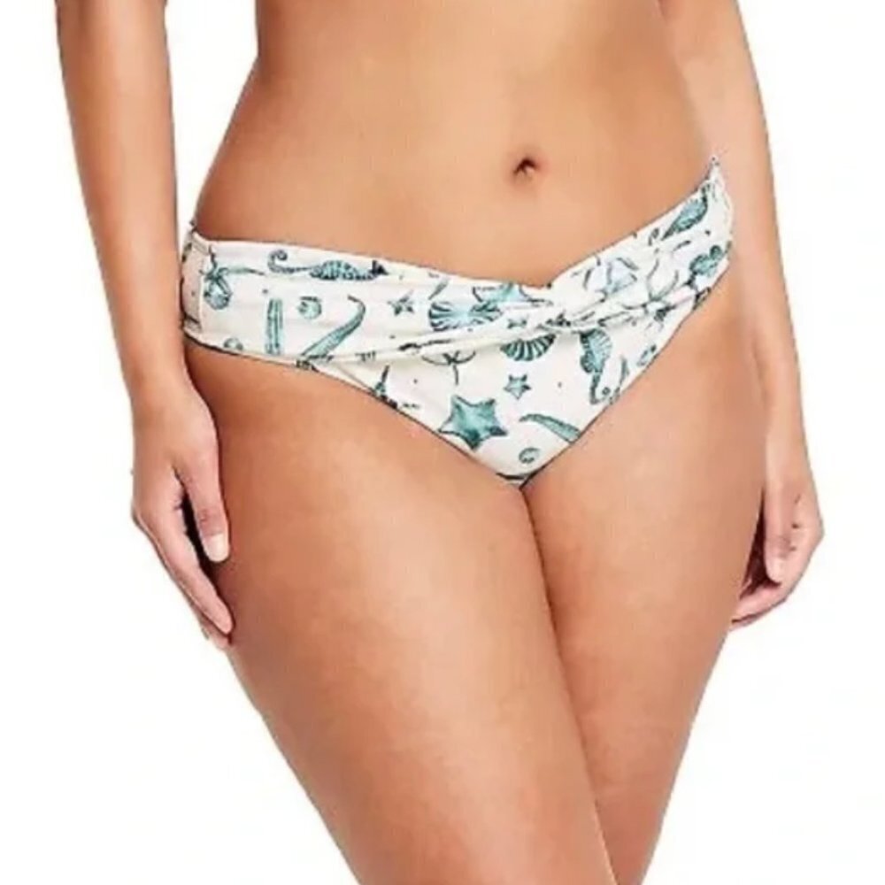 New With Tags Agua Bendita x Target Seahorse Print Bikini Bottom